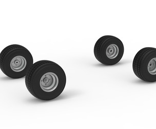 Wheel Set of BriSCA Micro Formula 2 Stock Car Scale 1:16