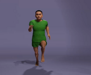 Rigged Indian Little Boy Character in Green Outfit with Blendshapes