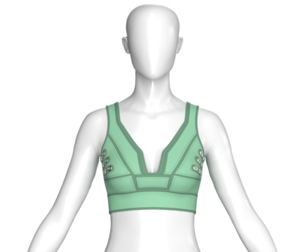 Girls Sports Bralette Top With Eyelets | Marvelous / Clo3d / obj / fbx