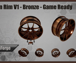 Kryxen Rim V1 - Bronze - Game Ready (UE5 & Unity)