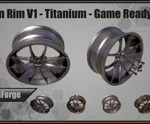 Kryxen Rim V1 - Titanium - Game Ready (UE5 & Unity)