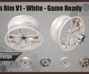 Kryxen Rim V1 - White - Game Ready (UE5 & Unity)