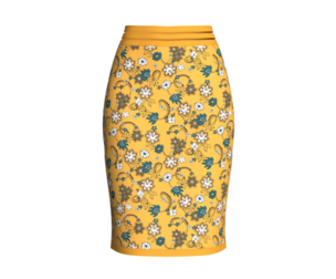 Girls floral Printed Pencil Skirt | Marvelous / Clo3d / obj / fbx