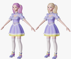 Cartoon stylized girl