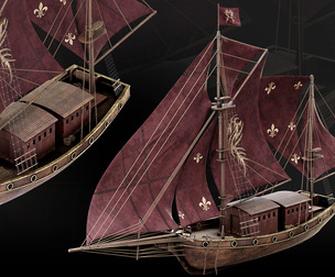 Royal Sailing Ship - Medieval Style