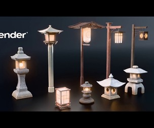 FREE CC0 Japanese Lanterns Asset Pack