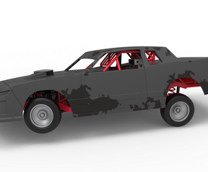 IMCA Stock car while turning Scale 1 to 25