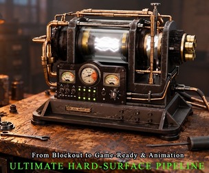 Aether-Powered Hydro Generator – AAA Game Ready Asset / 3DModel + Full Tutorial