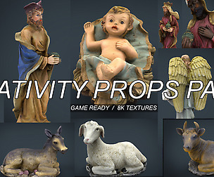 Christmas Nativity Scene Props