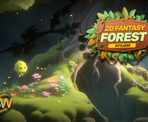 Stylized Fantasy Forest – 2D Environment Pack (Vol. 1)
