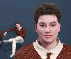 Realistic Western Young Man in Sweater 3D Model Fully Rigged Blendshapes