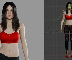 street style - 3d rigged character