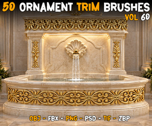 50 Ornament Trim Brushes - Vol 60
