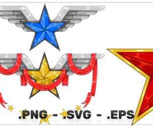 Winged Star Ribbon Color