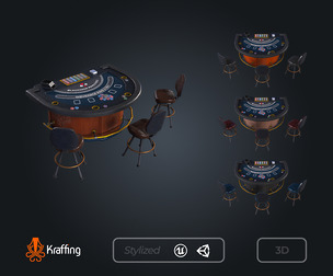 Blackjack Table V3 - Casino Gambling – Game Ready