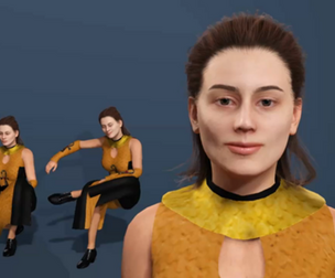 Egyptian Style Female Character 3D Model - Fully Rigged (FBX / Blender)