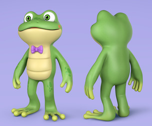 Cute Frog Cartoon Character