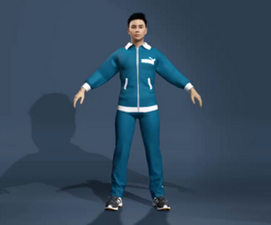 Realistic Rigged Male Character  Young Man in Tracksuit (FBX / Blender)