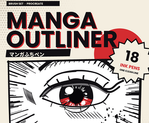 Manga Outliner: Inking Brushes for Procreate