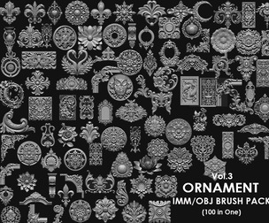 Ornament imm/obj Brush Pack 100 in One Vol.3