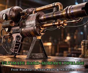 Dieselpunk Heavy Incinerator – AAA Game-Ready 3D Asset / 3DModel + Full Tutorial