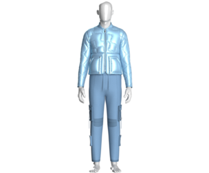 Men Puffer Jacket With Cargo Pant-Outfit V2 | Marvelous / Clo3d / obj / fbx