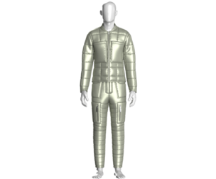 Men Puffer Jacket With Pant-Outfit V2 | Marvelous / Clo3d / obj / fbx