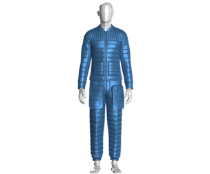 Men Puffer Jacket With Pocket Pant-Outfit | Marvelous / Clo3d / obj / fbx
