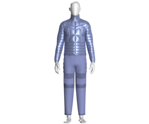 Men Puffer Jacket With Pocket Pant-Outfit V2 | Marvelous / Clo3d / obj / fbx