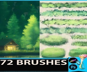 172 Foliage & Vegetation Brushes for Procreate & Photoshop