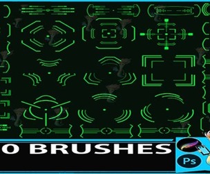 150 Sci-Fi Crosshairs & Sniper Scope Brushes for Procreate & Photoshop