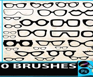 100 Glasses & Sunglasses Brushes for Procreate & Photoshop