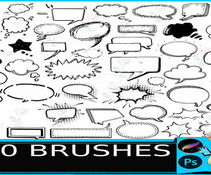 100 Comic Speech Bubbles & Dialogue Stamps for Procreate & Photoshop