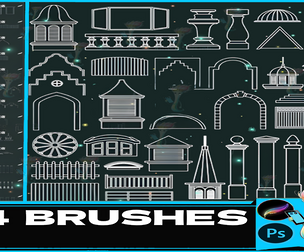94 Architecture & Building Elements Brushes for Procreate & Photoshop
