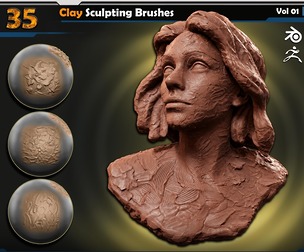 Clay Sculpting Brushes  | Vol.01
