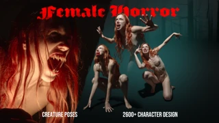 2600+ Female Horror Creature Poses - Character Design cover