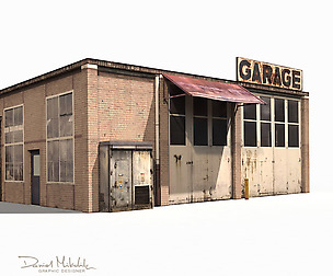 Garage Building 188 Low Poly