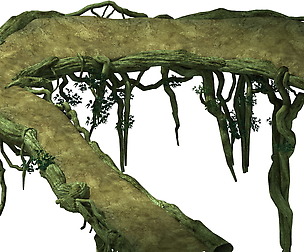 Game Model - Forest - Tree composition of mountain