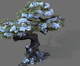 Game Models - Snow - Trees 01