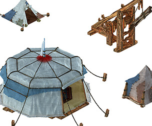 Military Buildings - Tents - Siege Weapons