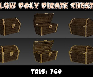 Low Poly Pirate Chest