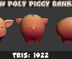 Low poly Piggy Bank