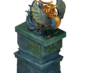 Gate guardian beast - statue