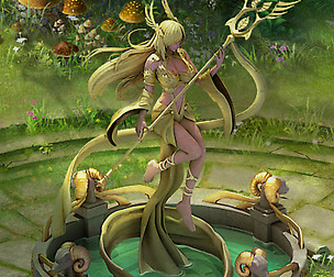Fairy town - pure goddess statue