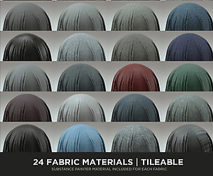 24 Fabric Matrerials Part 1 - 4K - Tileable
