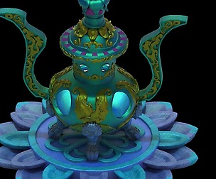 Lee pagoda - fifth floor debris - incense burner