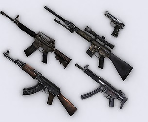 3DRT - Modern firearms animated Vol. 1