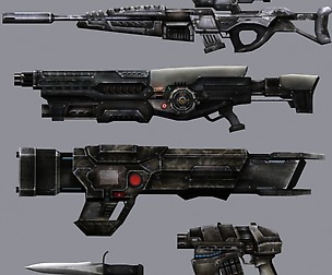 3DRT - Sci-Fi firearms animated