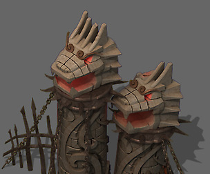 Desert tribe - beast head decorative column 27