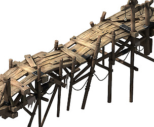 Death desert - wooden bridge Broken 01